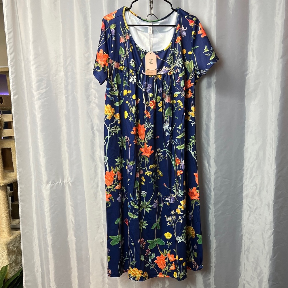 Floral Short Sleeve Dress 2331